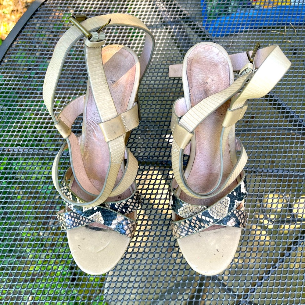 ALDO Snakeskin wedge sandals size 8